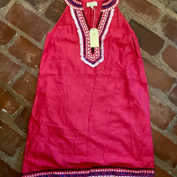 Ladies Mudpie James Dress Pink Fully Lined SIZE SMALL Mud Pie Pink Tribal Dress - Picture 2 of 6